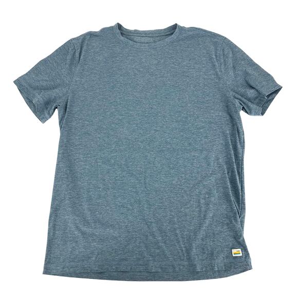 Vuori Men's Strato Tech Tee in Blue Heather - Picture 3 of 5